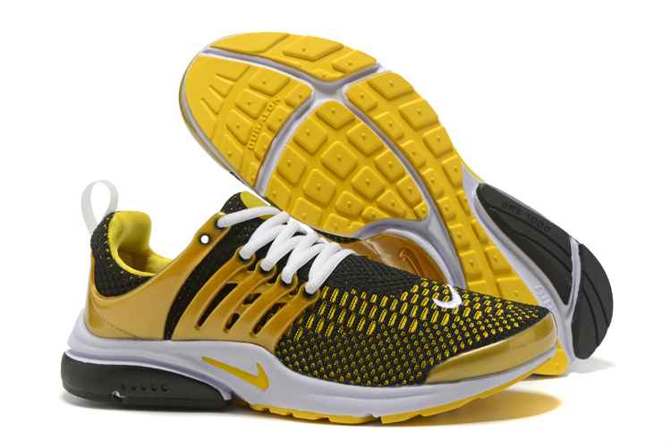 Nike Air Presto Flyknit Ultra Low Black Yellow Shoes - Click Image to Close